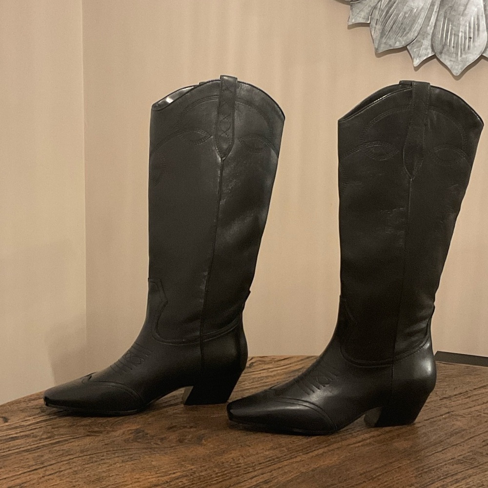 Steve Madden Black Over the Knee Boots